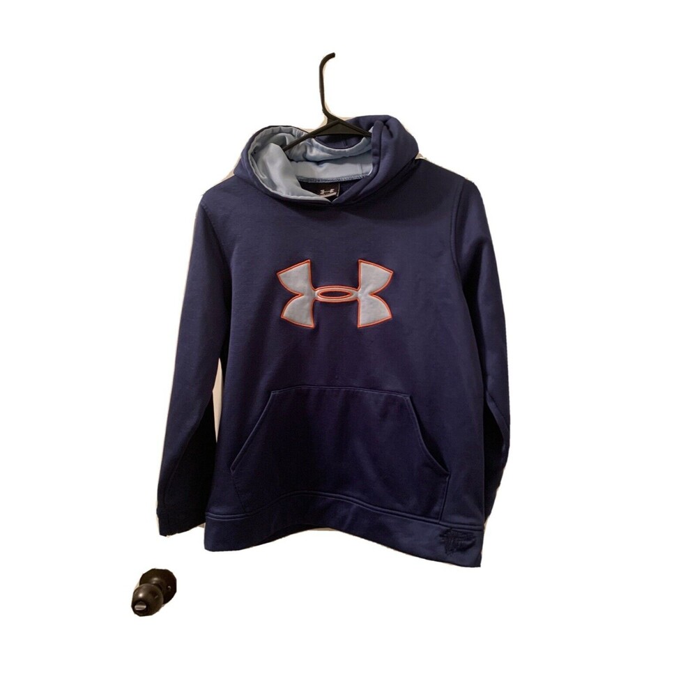 Under Armour Youth Boys Blue Hooded Sweatshirt Hoodie Size Large
